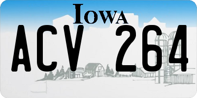 IA license plate ACV264
