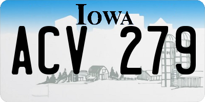 IA license plate ACV279