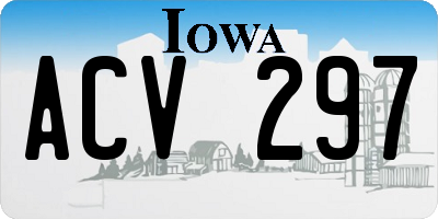 IA license plate ACV297
