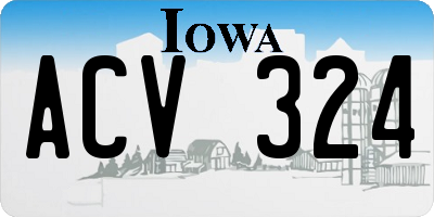 IA license plate ACV324