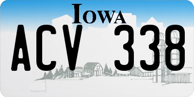 IA license plate ACV338