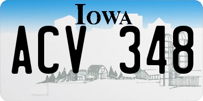 IA license plate ACV348