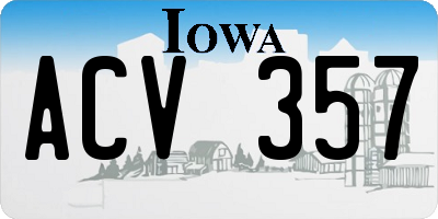 IA license plate ACV357