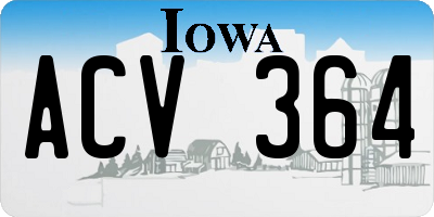 IA license plate ACV364