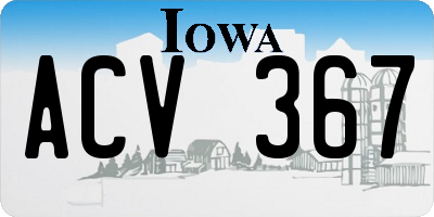 IA license plate ACV367