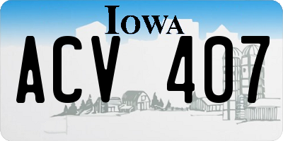 IA license plate ACV407