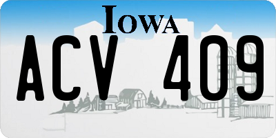 IA license plate ACV409