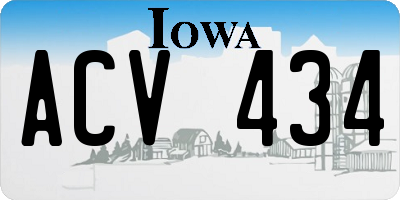 IA license plate ACV434