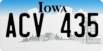 IA license plate ACV435