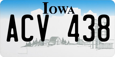 IA license plate ACV438
