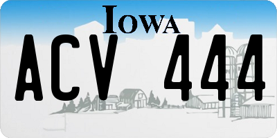 IA license plate ACV444