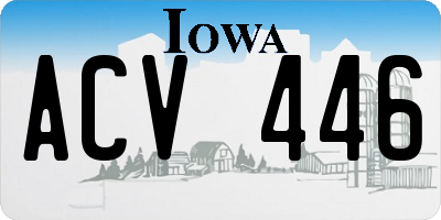 IA license plate ACV446