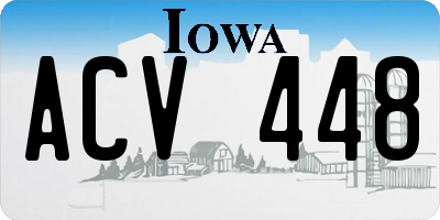IA license plate ACV448