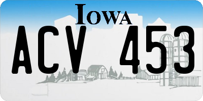 IA license plate ACV453