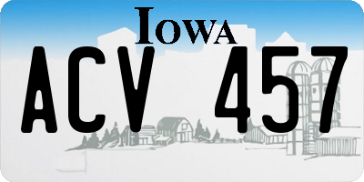 IA license plate ACV457