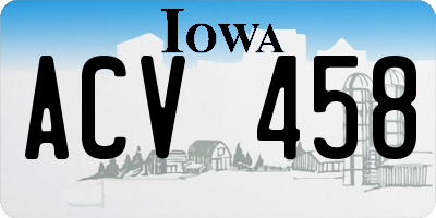 IA license plate ACV458