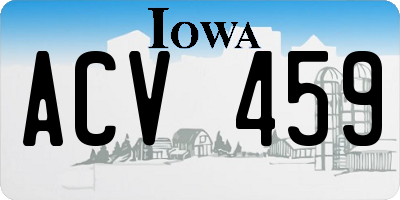 IA license plate ACV459