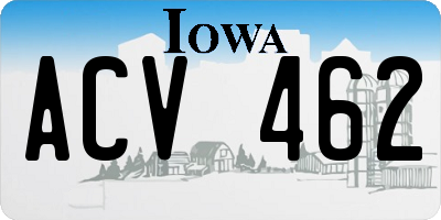 IA license plate ACV462