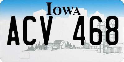 IA license plate ACV468