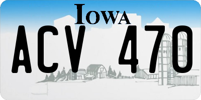 IA license plate ACV470