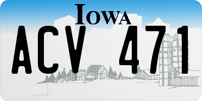 IA license plate ACV471