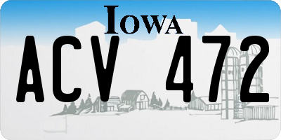 IA license plate ACV472