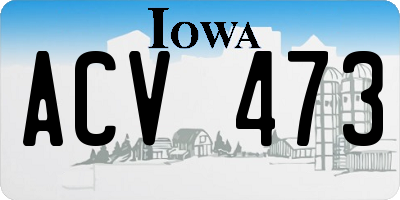 IA license plate ACV473