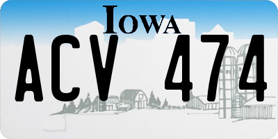 IA license plate ACV474