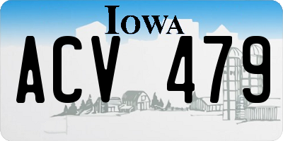 IA license plate ACV479