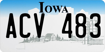 IA license plate ACV483