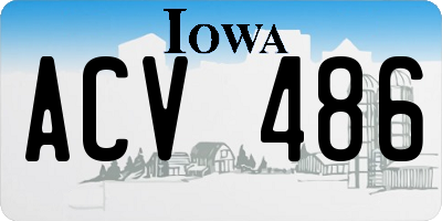 IA license plate ACV486
