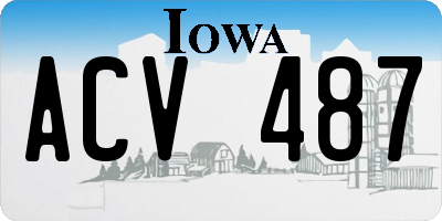 IA license plate ACV487