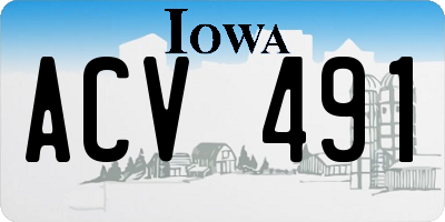 IA license plate ACV491