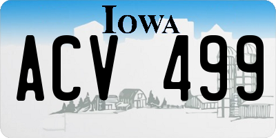IA license plate ACV499