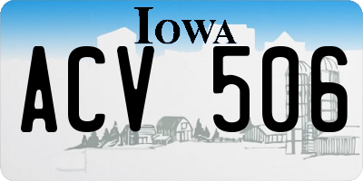 IA license plate ACV506