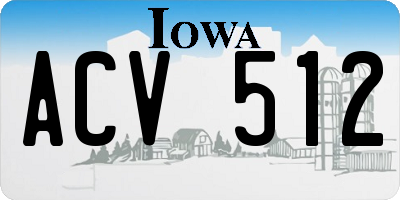 IA license plate ACV512