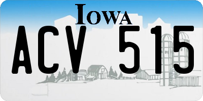 IA license plate ACV515
