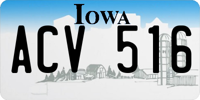 IA license plate ACV516