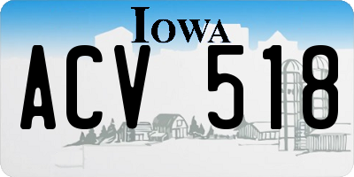 IA license plate ACV518
