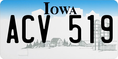 IA license plate ACV519