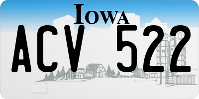 IA license plate ACV522