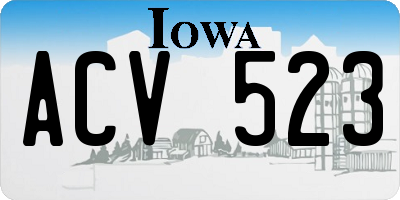 IA license plate ACV523