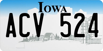 IA license plate ACV524