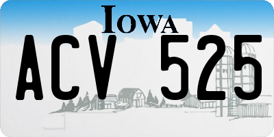 IA license plate ACV525