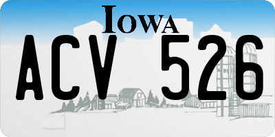 IA license plate ACV526