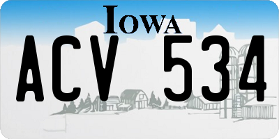 IA license plate ACV534