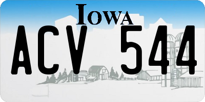 IA license plate ACV544