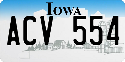 IA license plate ACV554