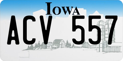 IA license plate ACV557
