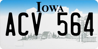IA license plate ACV564